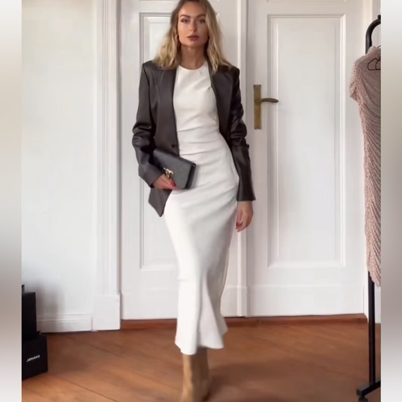 ZARA Crepe Midi Dress - Picture 6 of 12